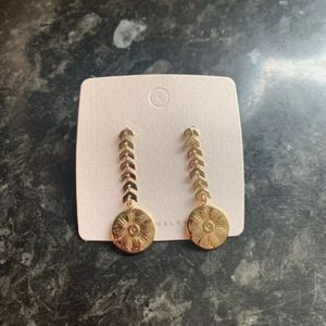 18k Gold Plated Sun Drop Dangle Earrings